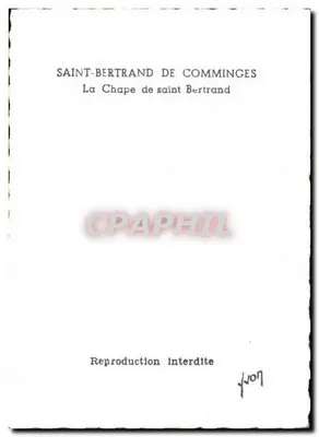 Kaplica Świętego Bertranda z Comminges — Chapa Świętego Bertranda — Wydawca nieznany — Rewers