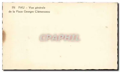 Pau — Ogólny widok Placu Georges Clémenceau — 156 — Rewers