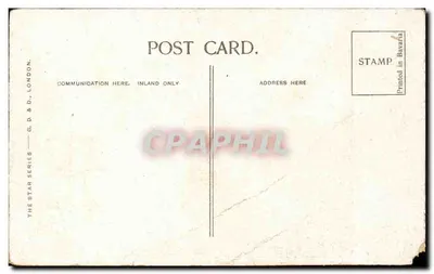 Bilhete postal antigo Catedral de St Asaph — Verso