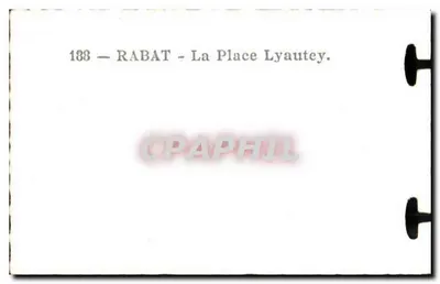 Rabat — Place Lyautey — n°188 — Rewers
