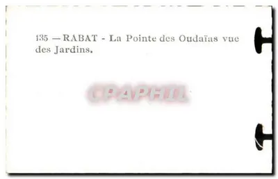 Rabat — La Pointe des Oudaias widziana z ogrodu — 135 — Rewers