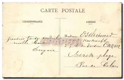 Bois de Vincennes - Lago de Gravelle — editor não identificado, número de série 617 — Verso