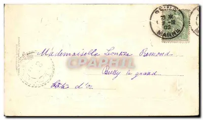 Flores — carta postal com mensagem manuscrita — Éditions TUBAC e LES PARIS — Verso