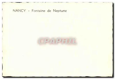 Nancy — Fontanna Neptuna — wydawca nieznany, numer seryjny nie widoczny — Rewers