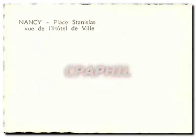 NANCY - Place Stanislas - widok z Hotelu de Ville — Rewers