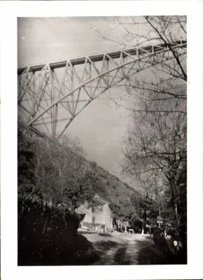 Ponte metálica em arco — vista de baixo — n°9