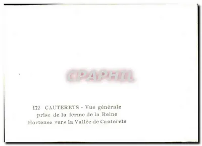 Cauterets — Vista geral tirada da fazenda da Rainha — 172 — Verso