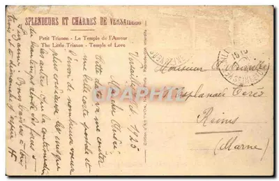 Petit Trianon — O Templo do Amor — Edição de YVON — Verso