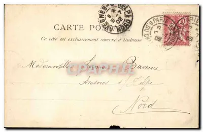 Paryż — Arc de Triomphe de l'Étoile — Stara pocztówka nr 40 — Rewers