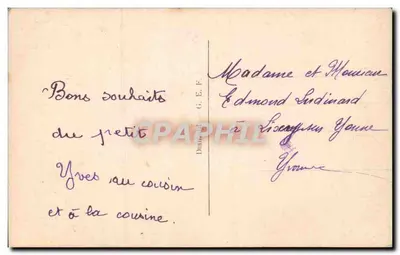 Criança em traje de inverno — cena de Natal — editor Léo, Paris, n° 1821 — Verso
