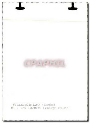 Les Brenets (Schweizer Dorf) — VILLERS-le-LAC (Doubs) — 98 — Rückseite