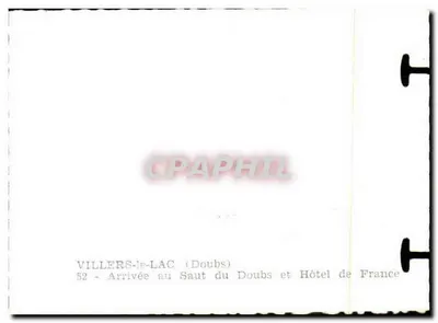 Villers-le-Lac — Ankunft am Saut du Doubs und Hôtel de France — n° 52 — Rückseite