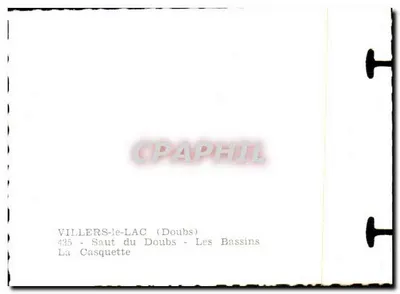 Villers-le-Lac (Doubs) — Die Basins, Die Casquette — Verlag Sipy, Nr. 435 — Rückseite