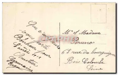 Jeune femme tenant un bouquet — Souvenirs de Printemps — Éditeur PrinTEMPS, n°2141 — Rewers