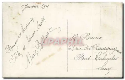 Junge Frau in grünem Kleid — mit Rosenstrauß — von ARS PARIS 1909 — Rückseite