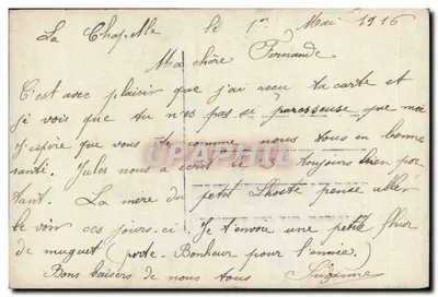 Kobieta w fioletowej sukni trzymająca bukiet — Amitié Sincère — ALLYS 659 — Rewers