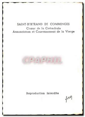 Saint-Bertrand de Comminges — Nave da Catedral — Anunciação e Coroação da Virgem — Verso