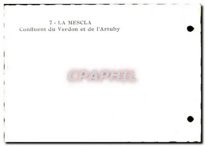 La Mescla — Zbieżność rzeki Verdon i Artuby — — Rewers