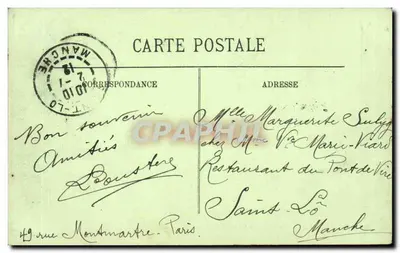 Parijs — De Rue Turbigo en de Statuïne van de Republiek — LL. — N° 102 — Achterkant