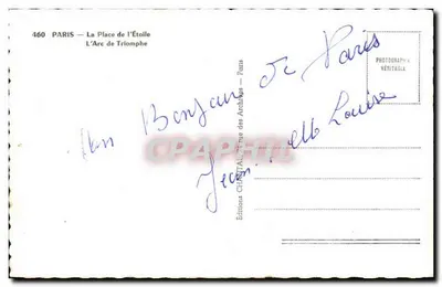Paryż — Arc de Triomphe — Wydawnictwo Chantal, nr 460 — Rewers