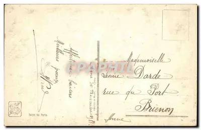 Barcos fugindo da tempestade — E. Vauthain — Salon de Paris n° 3291 — Verso