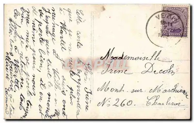 Criança com buquê — Ville-sur-Warêt — editor R.B. n°434 — Verso