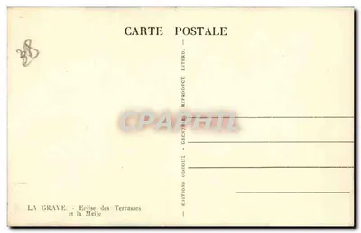 La Grave - Katedra Terrasses i Meije — Wydawnictwo Oddoux — Rewers