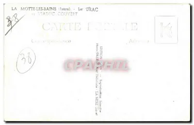 La Motte-les-Bains (Isère) — rzeka Drac i zamknięty most — wydawnictwo Delaconde — Rewers