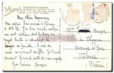 Catedral de San Mauricio — Vienne-sur-le-Rhône — Editor J. Jellard, Lyon, n°25 — Reverso