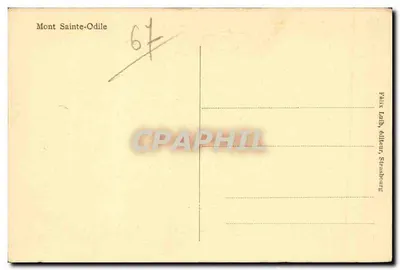 Mont Sainte-Odile — widok z zamku na szczycie — wydawca Félix Laib, Strasburg — Rewers