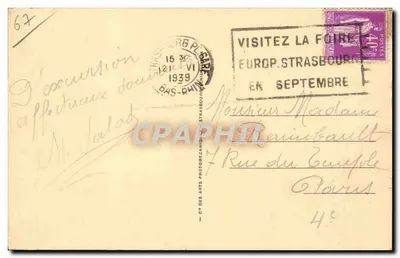 Strasbourg — Katedra — CI des Arts, nr 251 — Rewers