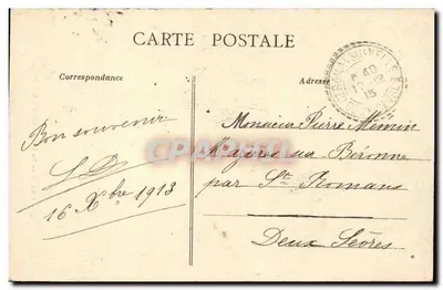 Paris — A Porta Saint-Denis — editor desconhecido, n° 44 — Verso