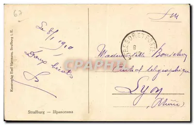 Strasburg — Illpanorama — Kunstryvelag Emil Hartmann — Rewers