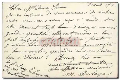 Mazzo di rose — editore Léon, n° 7425 — Verso