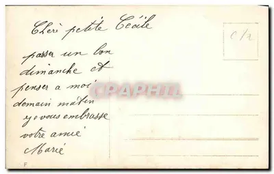 Marie — religious woman in prayer — ERS, no. 08519/6 — Back