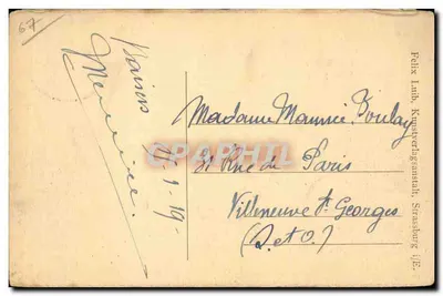 Strasburg — Widok z placu Imperatorskiego — Felix Luth, Kunstverlagsanstalt, Strasburg — Rewers