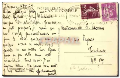 Thonon-les-Bains — The Castle — publisher Braun & Cie, n° 13064 — Back