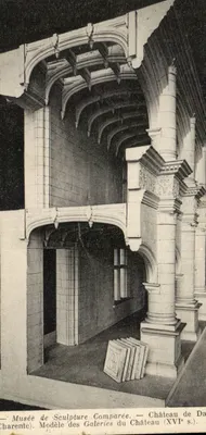 Modelo das Galerias do Castelo (século XVI) — Museu de Escultura Comparada — Castelo de Dax (Charente)