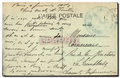 Paryż — Gare Saint-Lazare — Cour de Rome — C. M. — nr 553 — Rewers