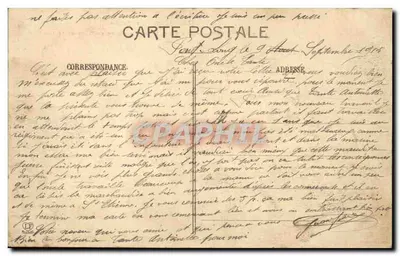 Pau — Zamek Henryka IV, widok z Placu Monnaie — Les Basses-Pyrénées, n°39, Fototypografia Calloche Frères, Toulouse — Rewers