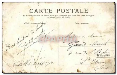 Versailles — Grand-Trianon — editor não visível — Verso