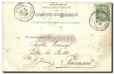Paris — Fonte de Médicis (Luxembourg) — Paris, 45, editada por P. Ramey — Verso