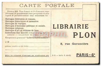 Julien Green — Retrato — Livraria Plon — Verso