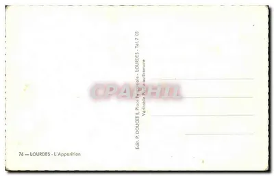 Lourdes — Objawienie — Wydawca P. Doucet — Rewers