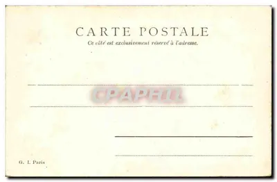 Donna in abito rosa davanti a una croce — testo 'CROIS ESPÈRE' — G. I. Paris — Verso