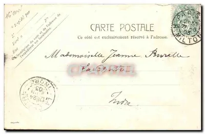 Paris - Bois de Boulogne — Canal com barco e kiosco — editor anônimo, n° 5030 — Verso