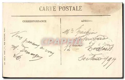 Parijs. De Place de la Bastille — Kolom van de Bastille, uitgever Imp. Noliv, Parijs — Achterkant