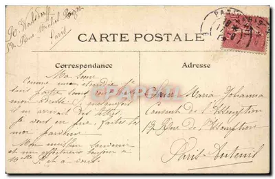 Notre-Dame w Paryżu — widok fasady — L. J. & Cie, Angoulême-Paris, n°19 — Rewers