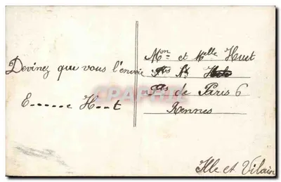 Jovem mulher com buquê de rosas — motivo de caniços e peixes — editor Mirebel, n° 1610 — Verso