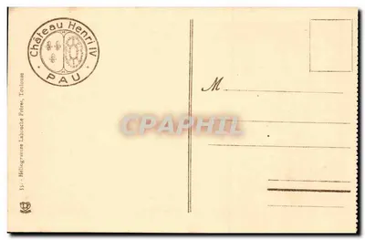 Pau - Castelo de Henrique IV - Sala de jantar e estátua de Henrique IV — Verso